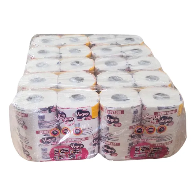 Papel Higienico Vogue 4 Rollos De 600hjs C/10 Paquetes
