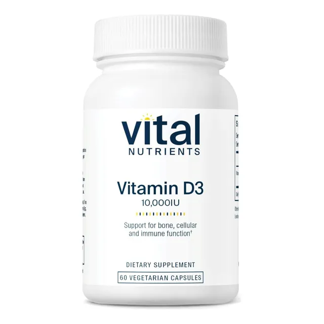 Vitamina D3 10000 Iu Vital Nutrients 60 Cápsulas