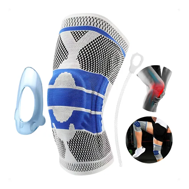 Joelheira Articulada Compressão Ortopédica Silicone Patelar