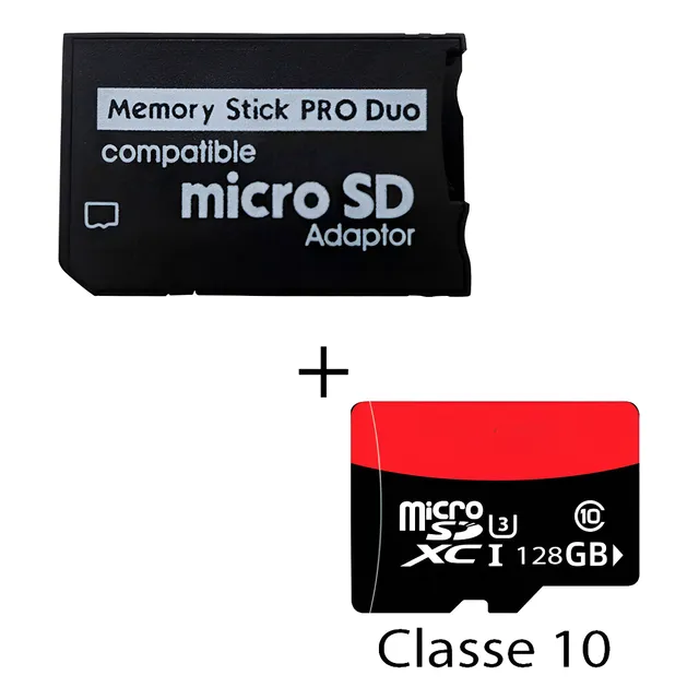 Adaptador De Memory Stick Para Psp Camera + Sd De 128gb