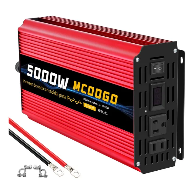 Inversor De Corriente 12v A 110v 5000w Onda Sinusoidal Pura
