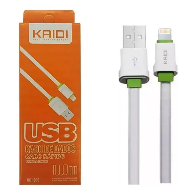 Cabo Carregador Turbo Para iPhone Reforçado 1 M Cor Branco