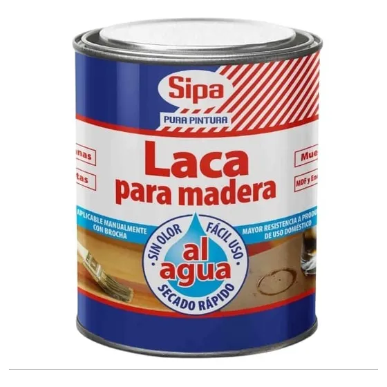 Laca Para Madera Al Agua Sipa 800cc