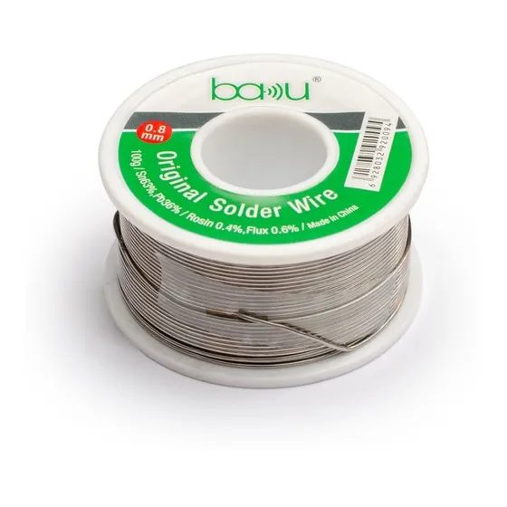 Rollo De Estaño Baku 0.8mm 63/37 De 100gr