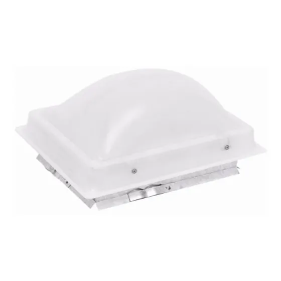 Claraboya Base De Chapa Galvanizada 50x50 Con Cúpula Blanca 