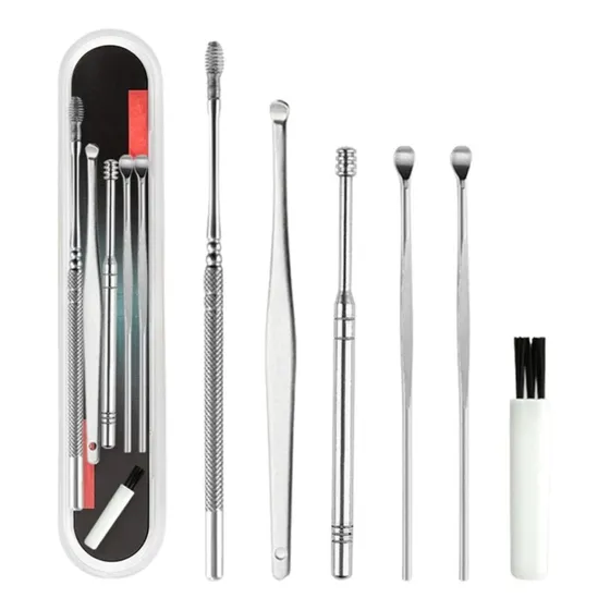 Kit De Limpieza De Oidos Extracción De Cera Acero Inoxidable