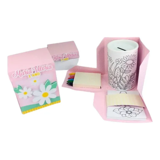 Lembrancinhas Cofrinho Para Colorir Margarida (10 Itens)