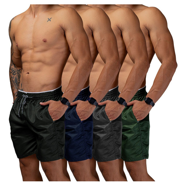 Kit 4 Short Praia Masculino Bermuda Tactel Academia Corrida Kit 4 Short Praia Masculino Bermuda Tactel Academia Corrida