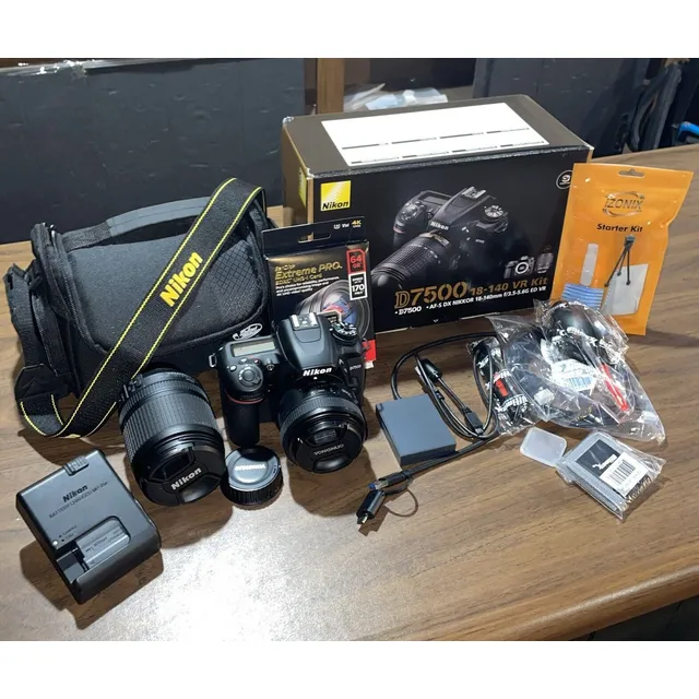 Nikon D7500 Digital Slr Camera With 18-140mm Lens+50mm Lense