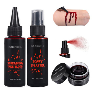 Kit De Maquillaje Sangre Falsa Cuagulada Realista Halloween Kit De Maquillaje Sangre Falsa Cuagulada Realista Halloween