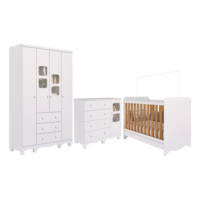 Quarto Bebê Berço Americano Ben Guarda Roupa 4pt Cômoda Uli Quarto Bebê Berço Americano Ben Guarda Roupa 4pt Cômoda Uli