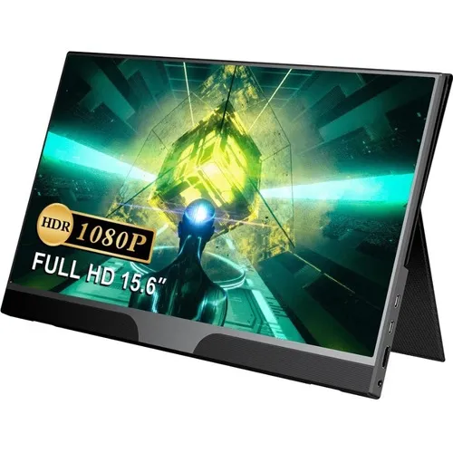 Monitor portátil 15.6 pulgadas Full HD 1080 Ips Hdmi USB-c ultrafino de color negro