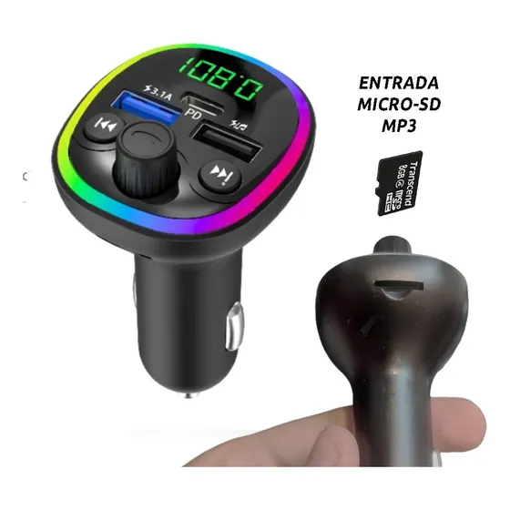 F4 Reproductor Mp3 Bluetooth Transmisor Fm Cargador Carro