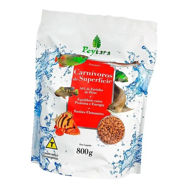 Ração Poytara Carnivoros De Superficie 800g Oscar