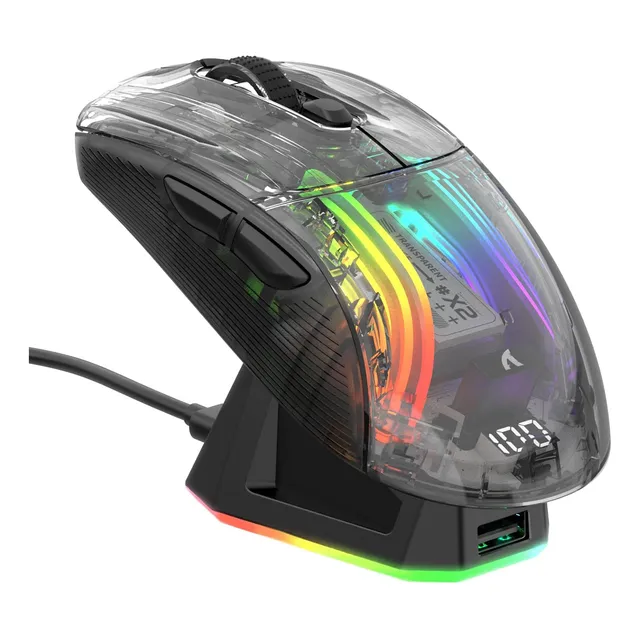 Mouse Raton Inalámbrico Attack Shark X2 Pro Con Base De Carg