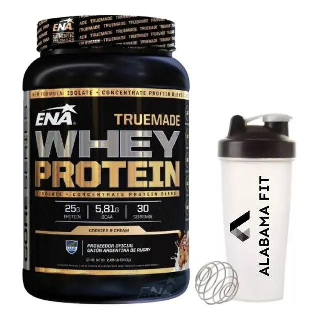 Ena Truemade Whey Protein 2lb + Vaso Mezclador Alabamafit
