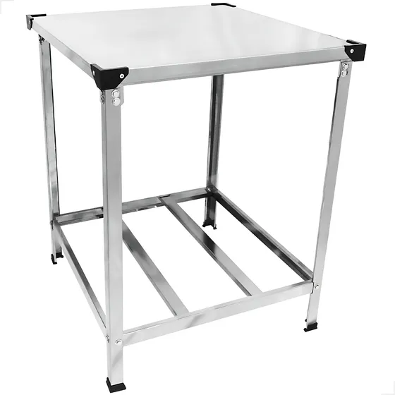 Mesa Bancada 70x70 Cm Aço Inox Serviço Manipulação E Preparo