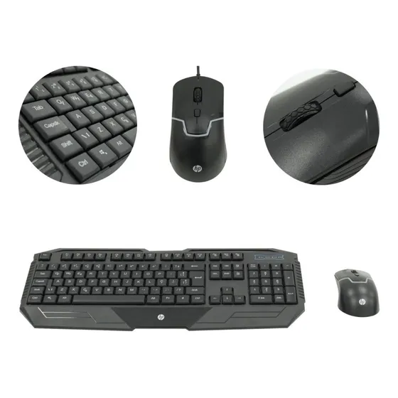 Kit Teclado E Mouse Gamer Usb C/fio Preto Gk1000 Confortável