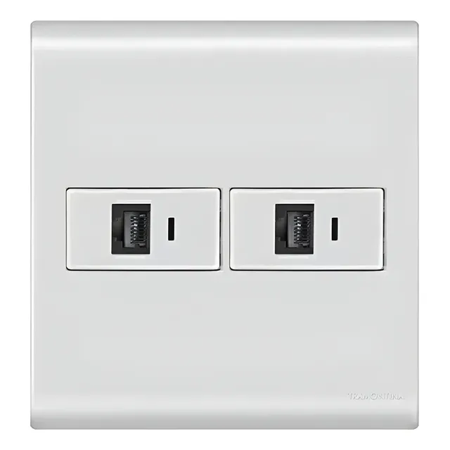 Conjunto 4x4 2 Tomadas Para Rede Rj45 Cat.6 Liz Tramontina
