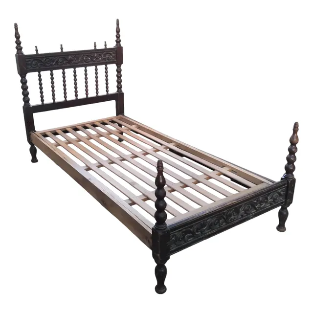 Cama De Una Plaza De Madera Torneada En Cordoba Capital