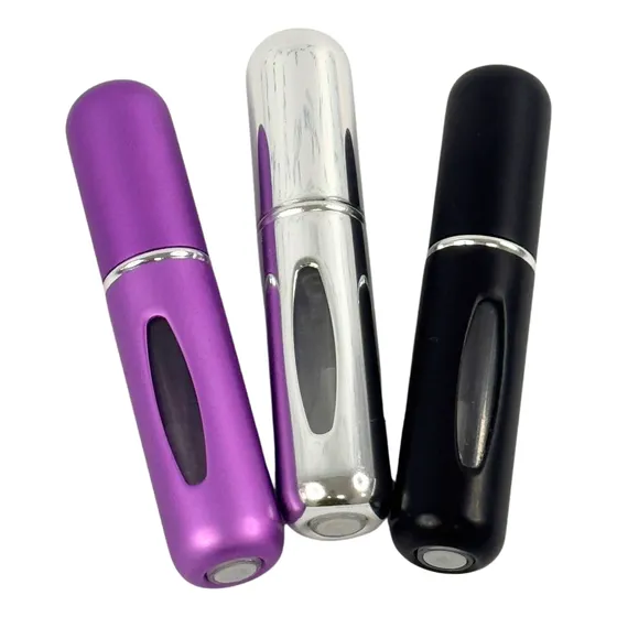 Pack X 3 Perfumeros Recargable 5 Ml Decants Colores Azul Marino