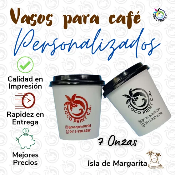 Vasos Plásticos Para Café Personalizados 7 Oz
