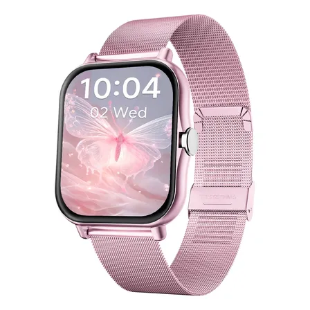 Reloj Inteligente Unisex Con Llamadas Y Salud Rosa