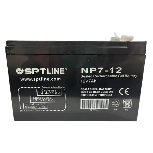 Batería De Gel 12v7ah Recargable Sptline Ups Cerco Electrico