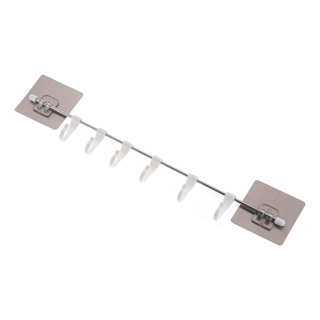 Hook Rack Rack Rail 6 Hooks Rail Montado Na Parede Hook Rack Rack Rail 6 Hooks Rail Montado Na Parede