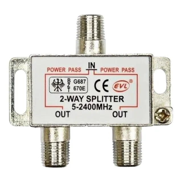 Conector Coaxial Para Tv Splitter 1 Entrada Con 2 Salidas