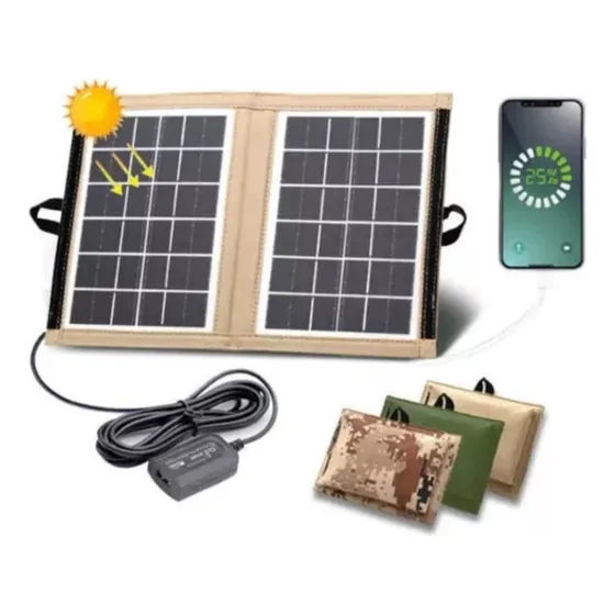 Panel Solar Portatil Camping Exterior 6v 7w Puerto Usb Cl670 Color Negro
