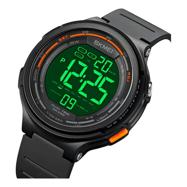 Reloj Luminoso Impermeable Skmei Led Color De La Correa Negro