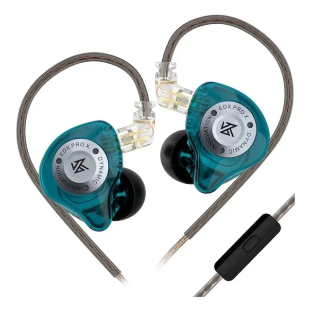 Auriculares In-ear Kz Edx Pro X Con Micrófono Cyan