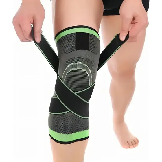 Rodillera Elastica Compresion Crossfit Gym Basket Color Verde Talla S | Cuotas sin interés