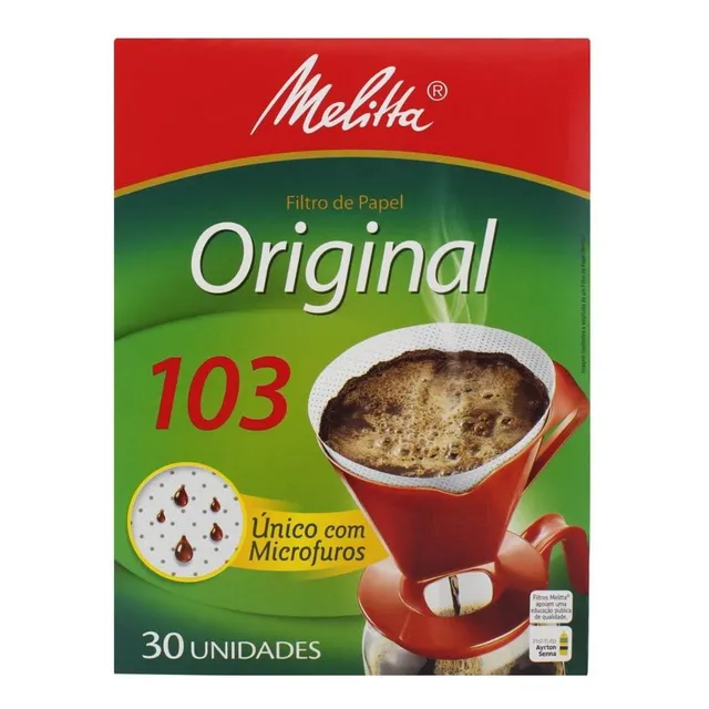 Filtro De Papel Original Melitta 103 Caixa 30 Unidades