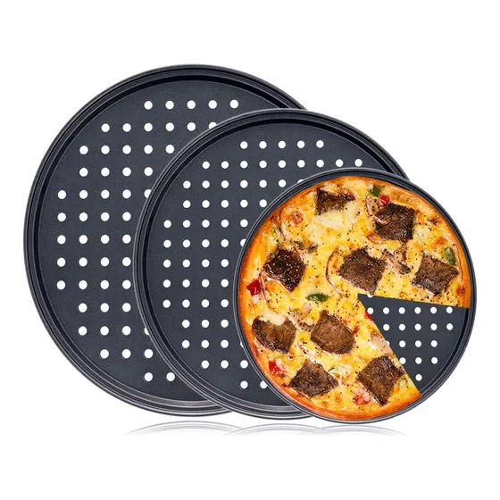 Siticoto Sarten Acero Para Pizza Agujero 3 Pieza Redonda 9 