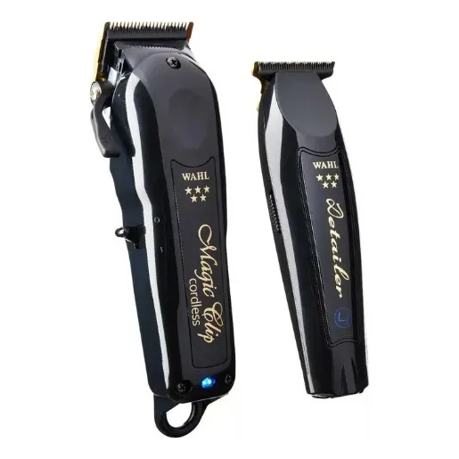 Maquinas Para Cortar Cabello Barber Combo Black Cordless Wahl Con Holograma De Autenticidad Trimmer Detailer Li + Clipper Magic Clip Para Barberías Y Estéticas
