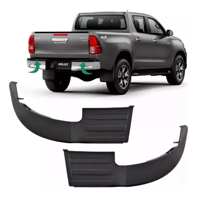 Juego X2 Punteras Paragolpe Trasero Toyota Hilux 2016 A 2022