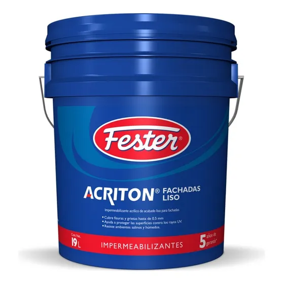 Impermeabilizante Acrílico Fester Acriton Fachadas Liso 19l