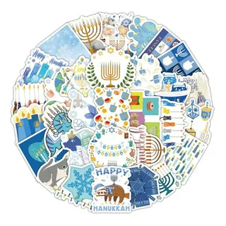 Stickers Hanukkah Para Niños - Decoración Y Regalos Chanukah Stickers Hanukkah Para Niños - Decoración Y Regalos Chanukah