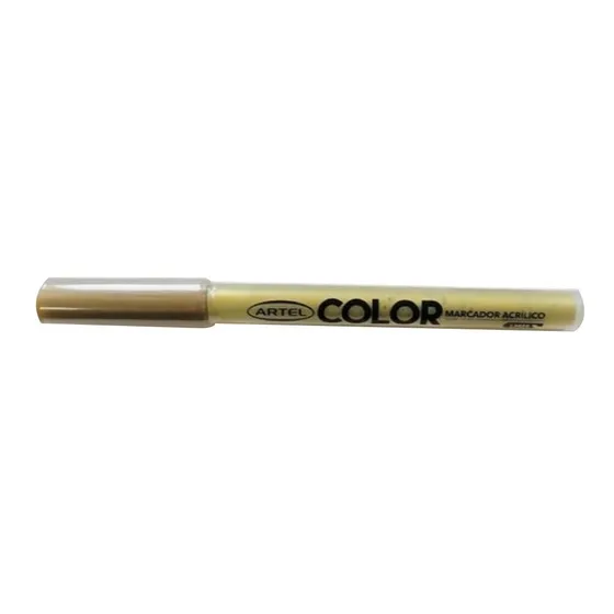 Marcador Acrilico Artel 2mm Color Dorado