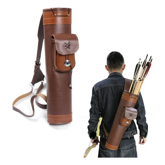 Carcaj Porta Flechas De Cuero De Alta Calidad Toparchery