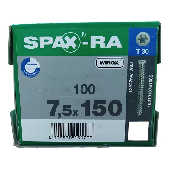 Tornillos Spax Ra 7.5 X 150 Mm P/concreto No Necesita Taquet