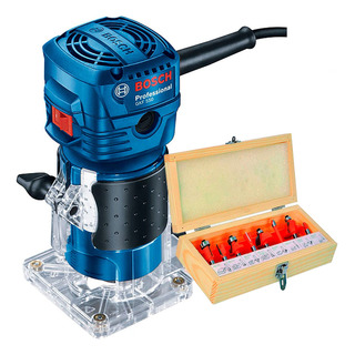 Router Bosch Gkf 550 1/4 + Set De 8 Brocas Para Router. Router Bosch Gkf 550 1/4 + Set De 8 Brocas Para Router.