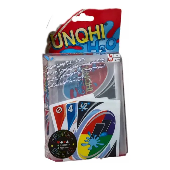 Uno H2o Juego De Cartas Resistente Al Agua Original Splash