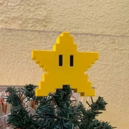 Estrella Para Arbolito De Mario Bross Pixel