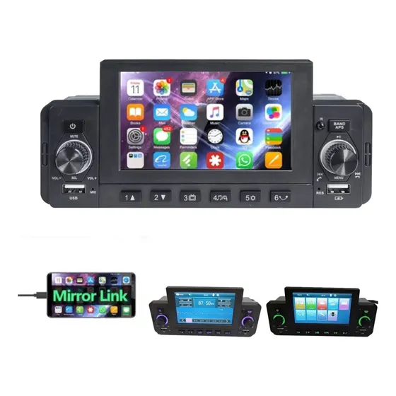 Pantalla 4.3  Stereo 1din Mirrorlink Bluetooth Fm Av In Aux