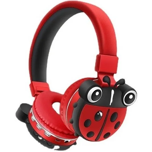 Audífonos Ladybug Mariquita Ah-806f Bluetooth Hi-fi Niñas