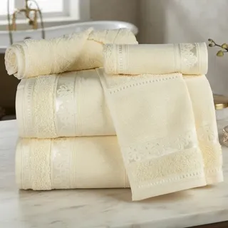 Casa Com Amor Kit Toalhas 5pçs 100% Algodão Banho Rosto Piso Alta Absorção
