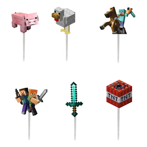 50 Toppers Minecraft P/ Docinho De Festa Infantil